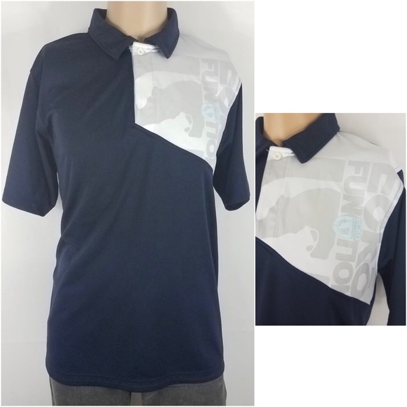 Ecko Unlimited Other - ECKO FUNCTION Blue w White Rhino Polo Shirt Medium